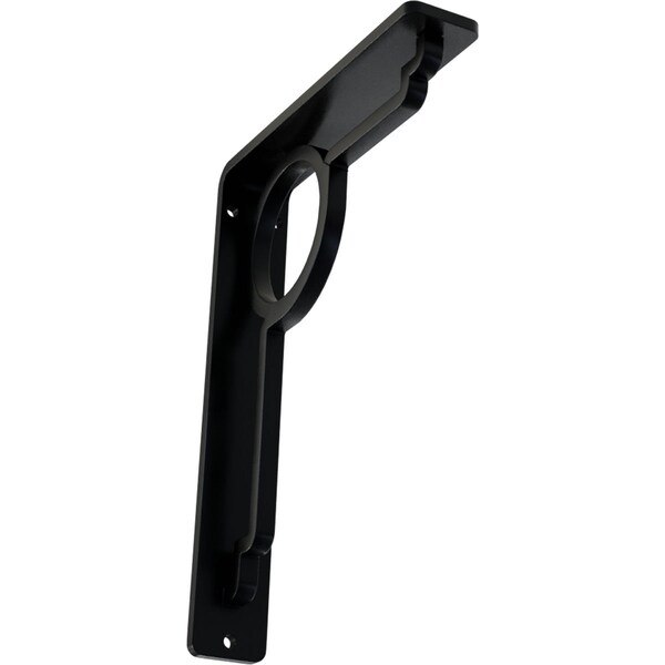 Ekena Millwork Maria Wrought Iron Bracket, (Single center brace), Powder Coated Black 1 1/2"W x 5 1/2"D x 8"H BKTM01X05X08SMA - main